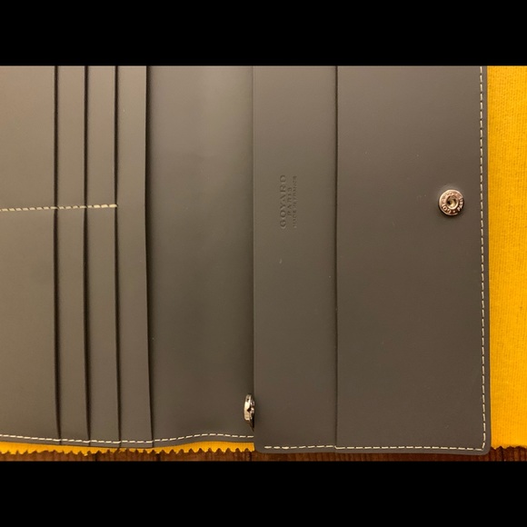 Goyard Grey Long Richelieu Leather Canvas Wallet - Picture 3 of 4